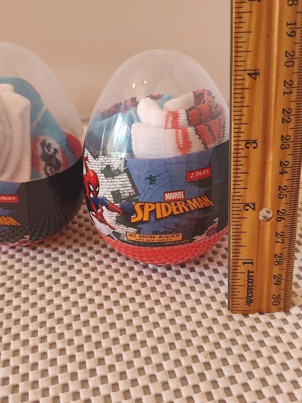 Spider-man Toddler Boys Size 4-7 No Show Socks 4 Pairs NWT Egg Container Easter